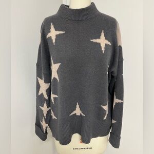 360 Cashmere Grey Star sweater